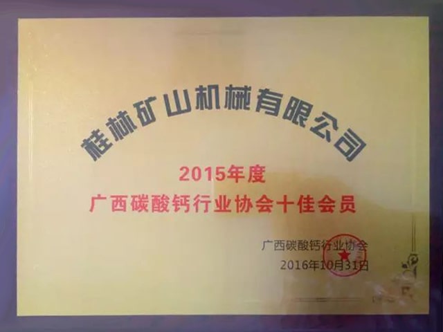 廣西碳酸鈣行業(yè)協(xié)會(huì)10佳會(huì)員